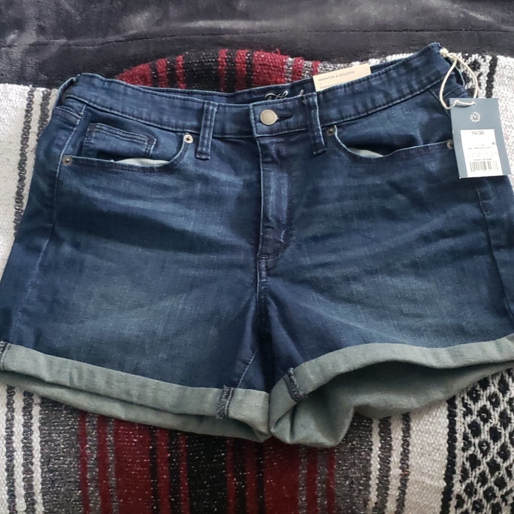 High waisted jean shorts